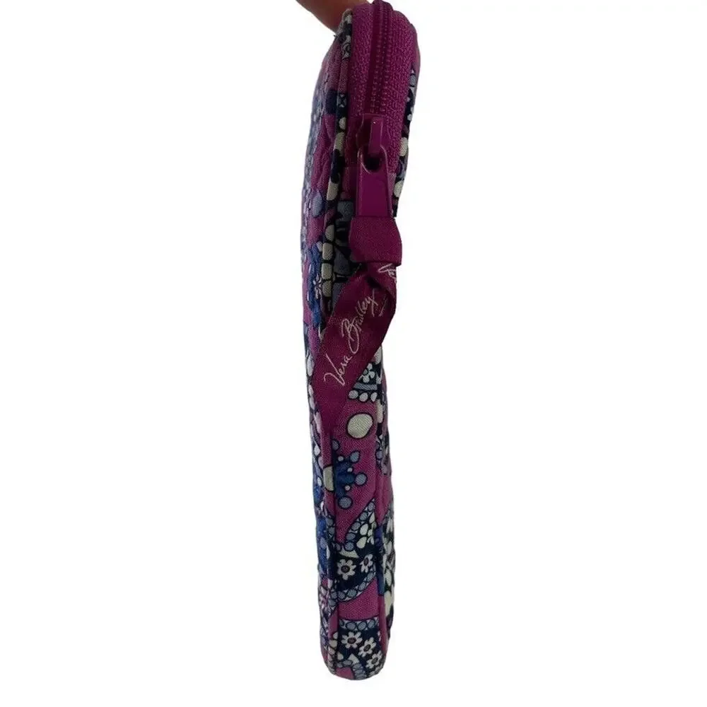 Vera Bradley Boysenberry Tablet Sleeve Padded Paisley Zip Around Bag Quilted